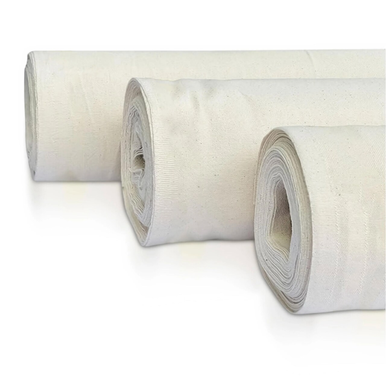 FabricLA Canvas Fabric Roll - 7oz Weight - 62" Wide Cotton Canvas Fabric by the Yard | Premium Duck Cloth for Painting, Upholstery, & Crafts | Natural